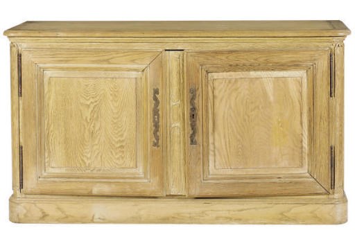AN OAK SIDE CABINET,