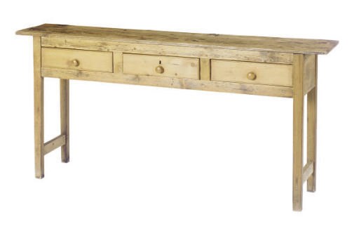 AN AMERICAN PINE LOW SIDE TABLE,