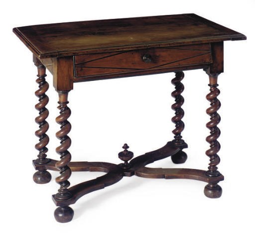 A DUTCH WALNUT SIDE TABLE,