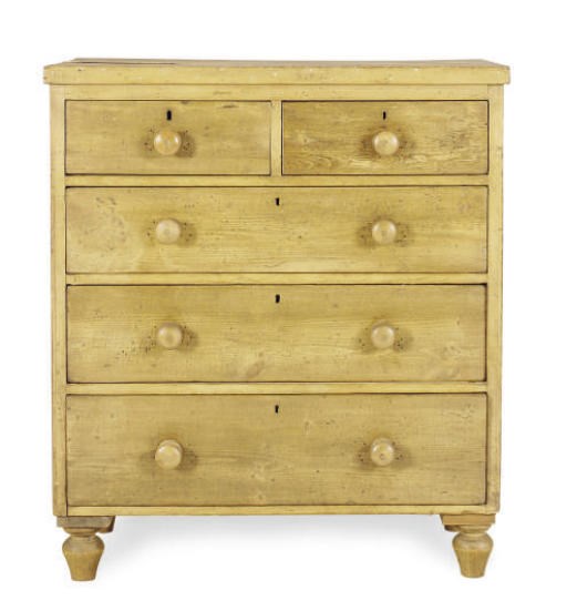 A PINE CHEST-OF-DRAWERS,