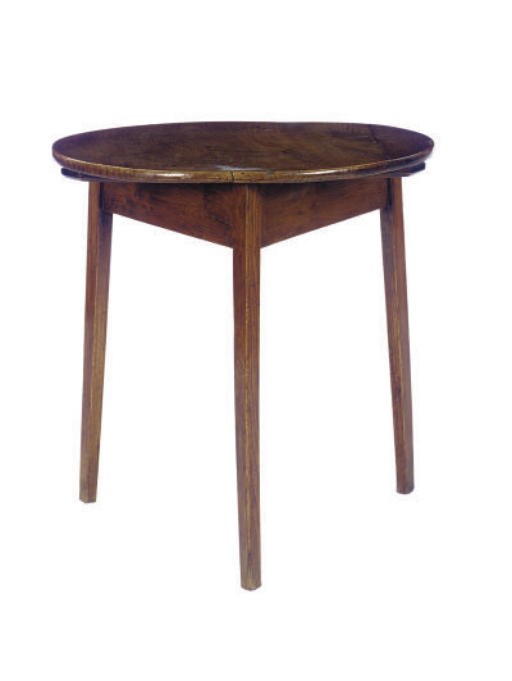 AN ENGLISH ASH AND ELM CRICKET TABLE,