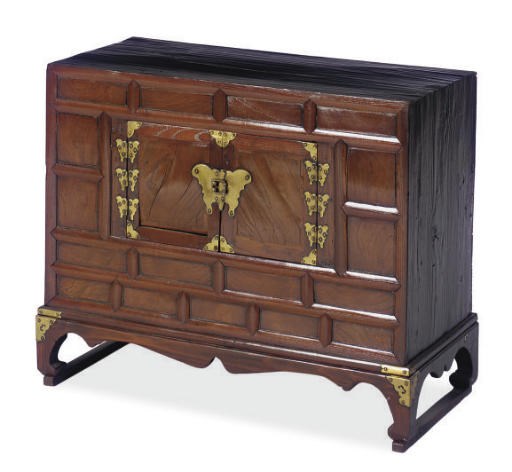 A KOREAN SOFTWOOD CABINET,
