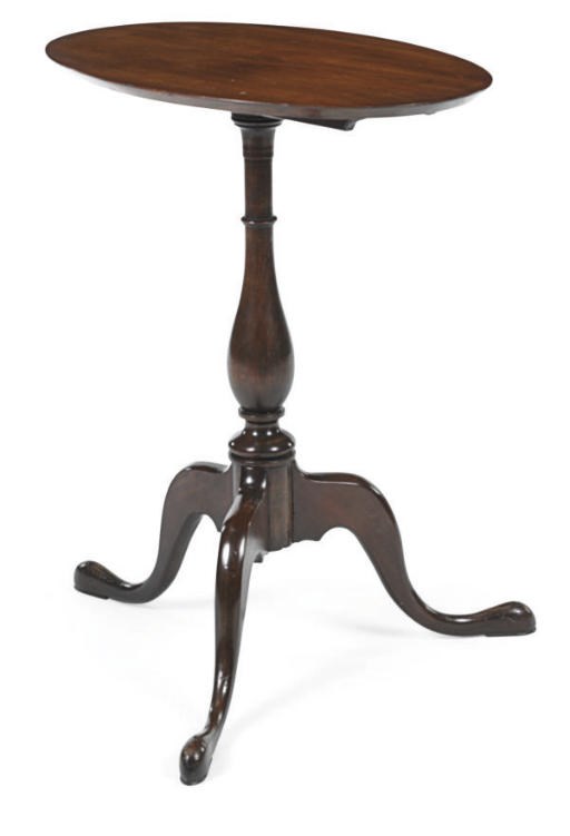 A Queen Anne Cherry Tilt-Top Candlestand