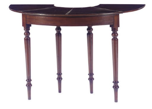 AN ENGLISH MAHOGANY WINE TABLE,