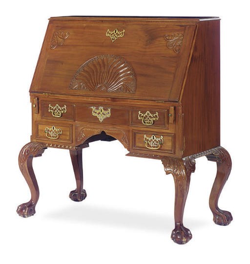 A MAHOGANY FALL-FRONT WRITING DESK,