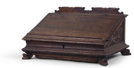 A NORTH ITALIAN WALNUT LECTERN