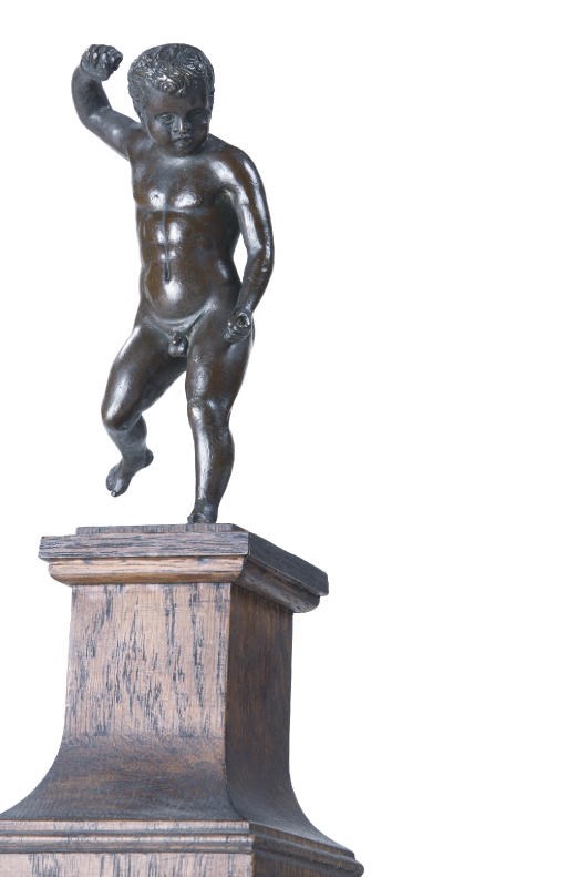 A NORTH ITALIAN BRONZE FIGURE OF A PUTTO
