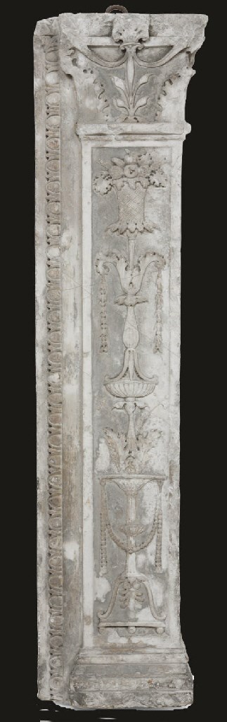 AN ITALIAN CARVED WHITE MARBLE PANEL