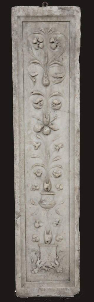 AN ITALIAN CARVED STONE PILASTER