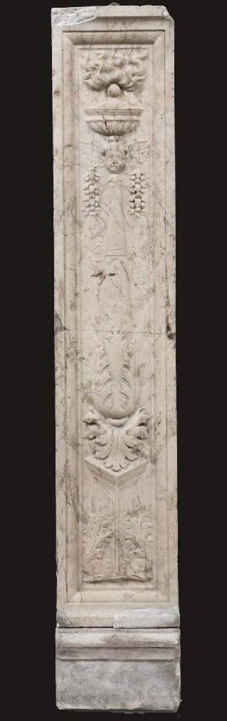 AN ITALIAN CARVED HARDSTONE PANEL