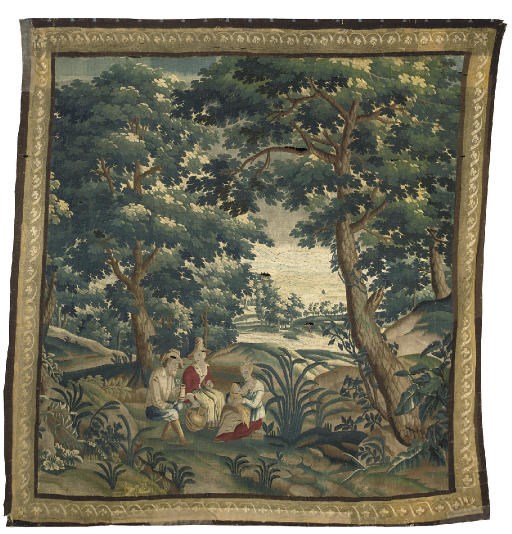 A FLEMISH PASTORAL TAPESTRY
