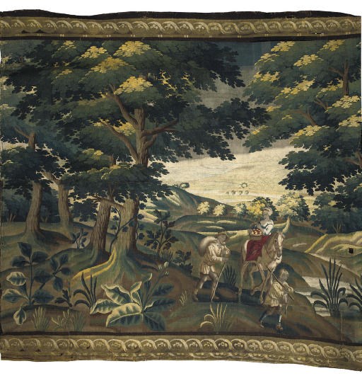 A FLEMISH PASTORAL TAPESTRY
