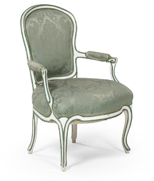 A SUITE OF AUSTRIAN GREEN AND WHITE-PAINTED SEAT FURNITURE