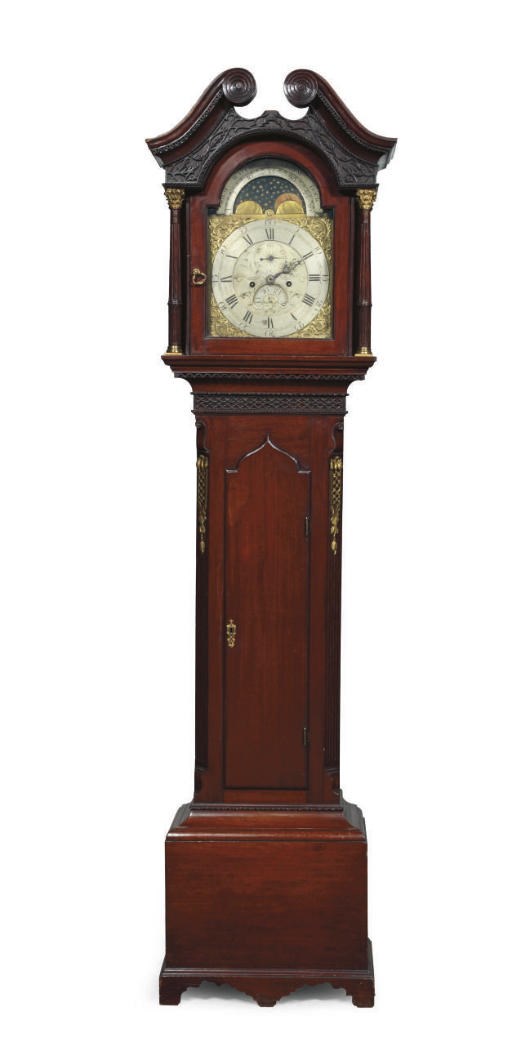 A GEORGE III MAHOGANY LONGCASE CLOCK