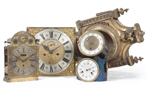 FOUR VARIOUS CLOCK MOVEMENTS