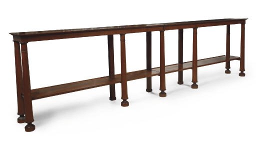AN AUSTRIAN BIEDERMEIER MAHOGANY ETAGERE