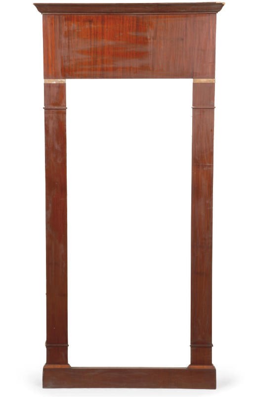 AN AUSTRIAN MAHOGANY MIRROR