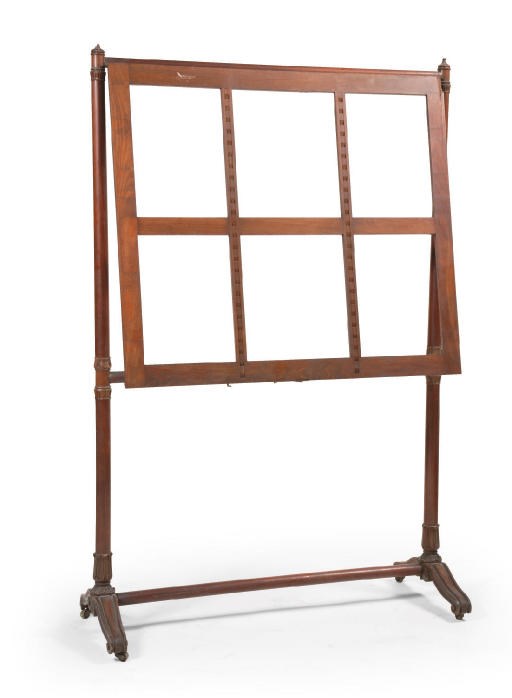 AN AUSTRIAN BIEDERMEIER MAHOGANY EASEL