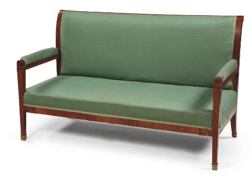 AN AUSTRIAN ORMOLU AND MAHOGANY SOFA