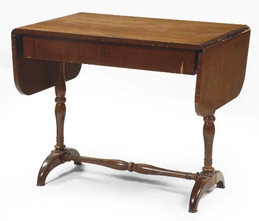 AN AUSTRIAN BIEDERMEIER MAHOGANY SOFA TABLE
