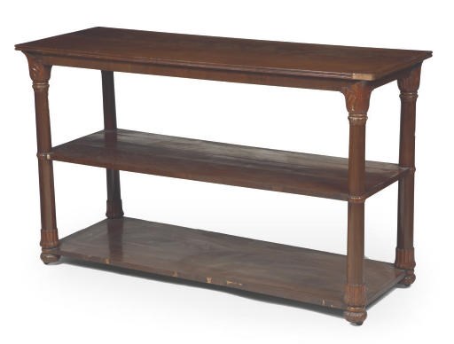 AN AUSTRIAN BIEDERMEIER MAHOGANY ETAGERE