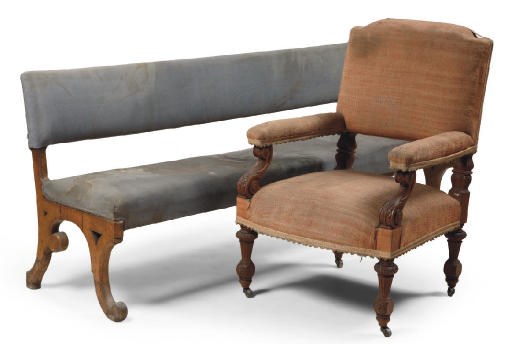 AN AUSTRIAN OAK BENCH