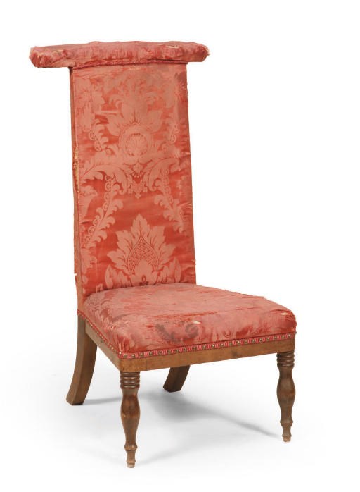 A SET OF SIX AUSTRIAN BEECHWOOD PRIE-DIEU CHAIRS