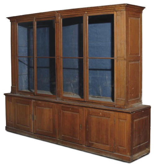AN AUSTRIAN OAK DISPLAY CUPBOARD