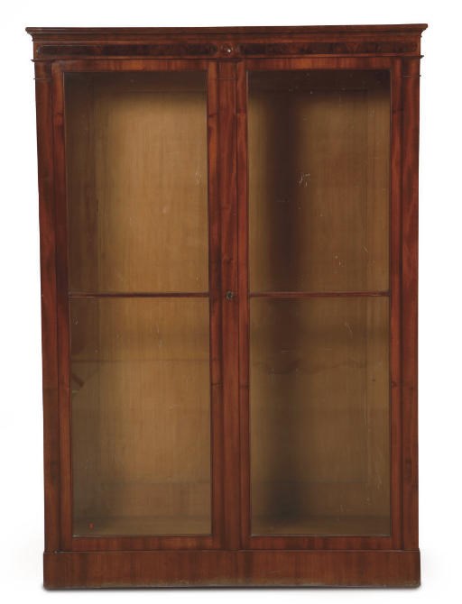 AN AUSTRIAN MAHOGANY BOOKCASE