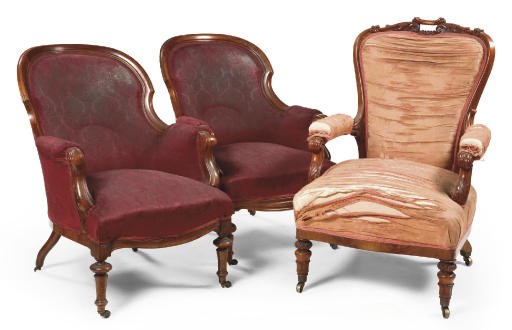 A PAIR OF AUSTRIAN WALNUT BERGERES