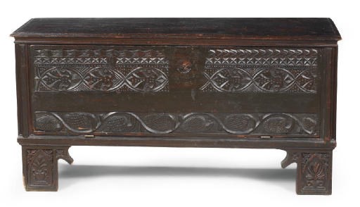AN AUSTRIAN STAINED PINE CHEST