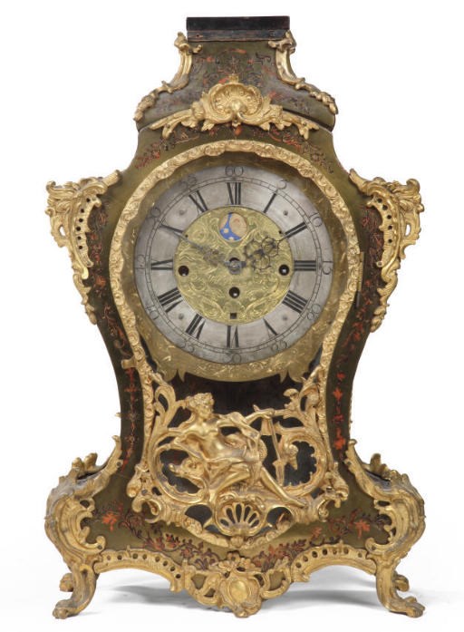 AN AUSTRO-HUNGARIAN ORMOLU-MOUNTED, TORTOISESHELL AND BRASS BOULLE MARQUETRY GRAND SONNERIE BRACKET CLOCK