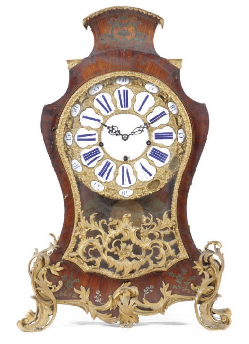 AN AUSTRIAN ORMOLU-MOUNTED, BOULLE MARQUETRY AND ROSEWOOD GRANDE SONNERIE BRACKET CLOCK
