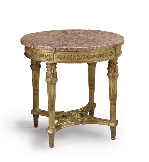 A CONTINENTAL GILTWOOD CENTRE-TABLE