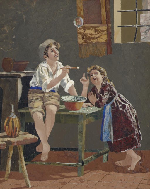 A FLORENTINE PIETRE DURE PANEL