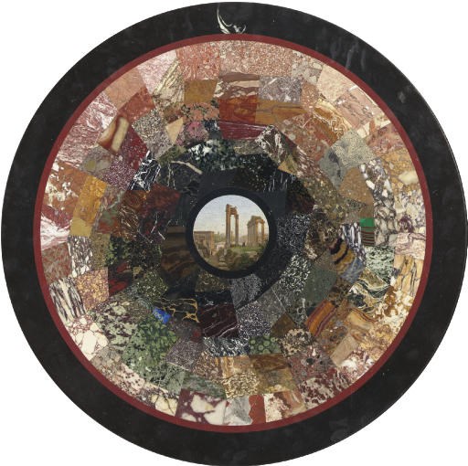 AN ITALIAN MICROMOSAIC AND SPECIMEN MARBLE TABLE-TOP