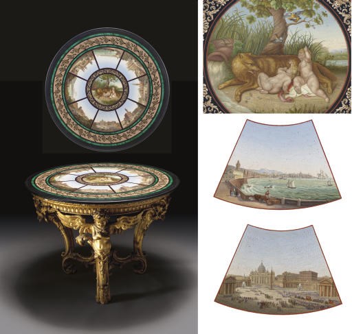 A FINE ROMAN MICROMOSAIC TABLE