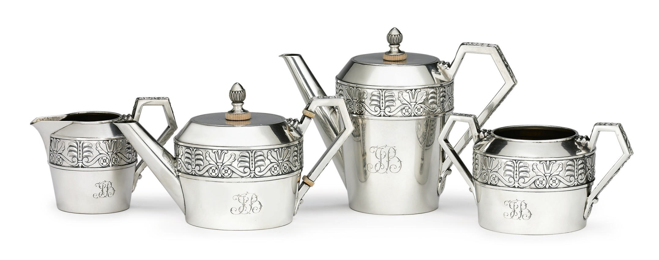 A Silver Tea and Coffee Service