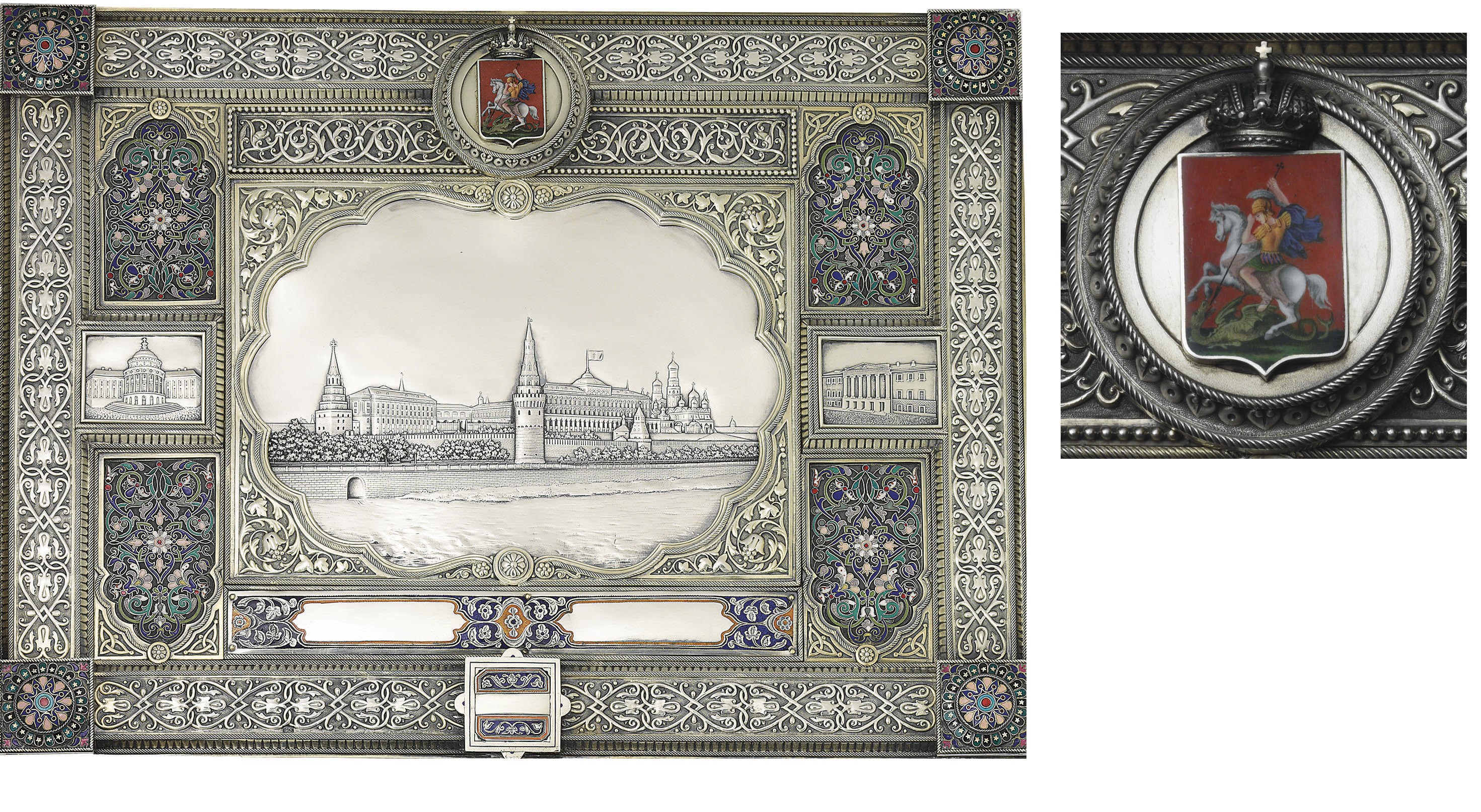 A Parcel-Gilt Silver Cloisonné, Champlevé and En Plein Enamel Album Cover