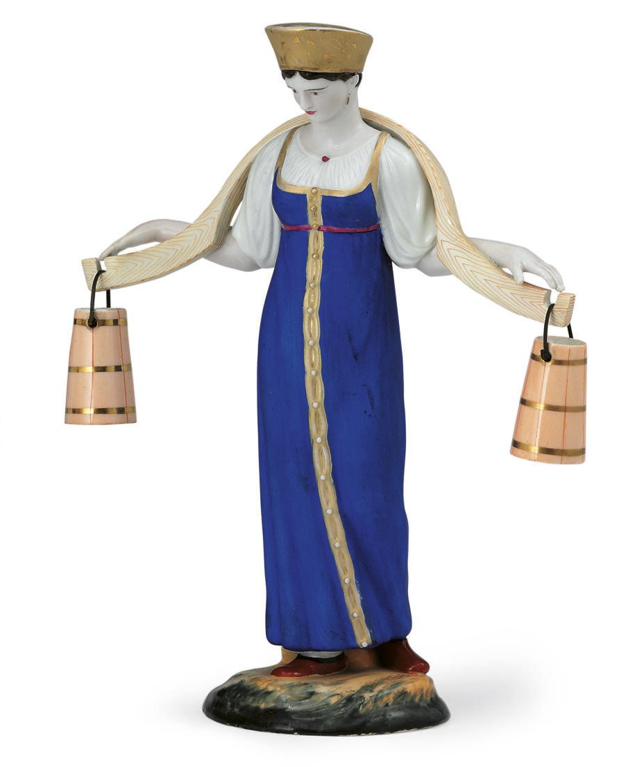 A Porcelain Figure of a Water-Carrier ('Vodonoska')