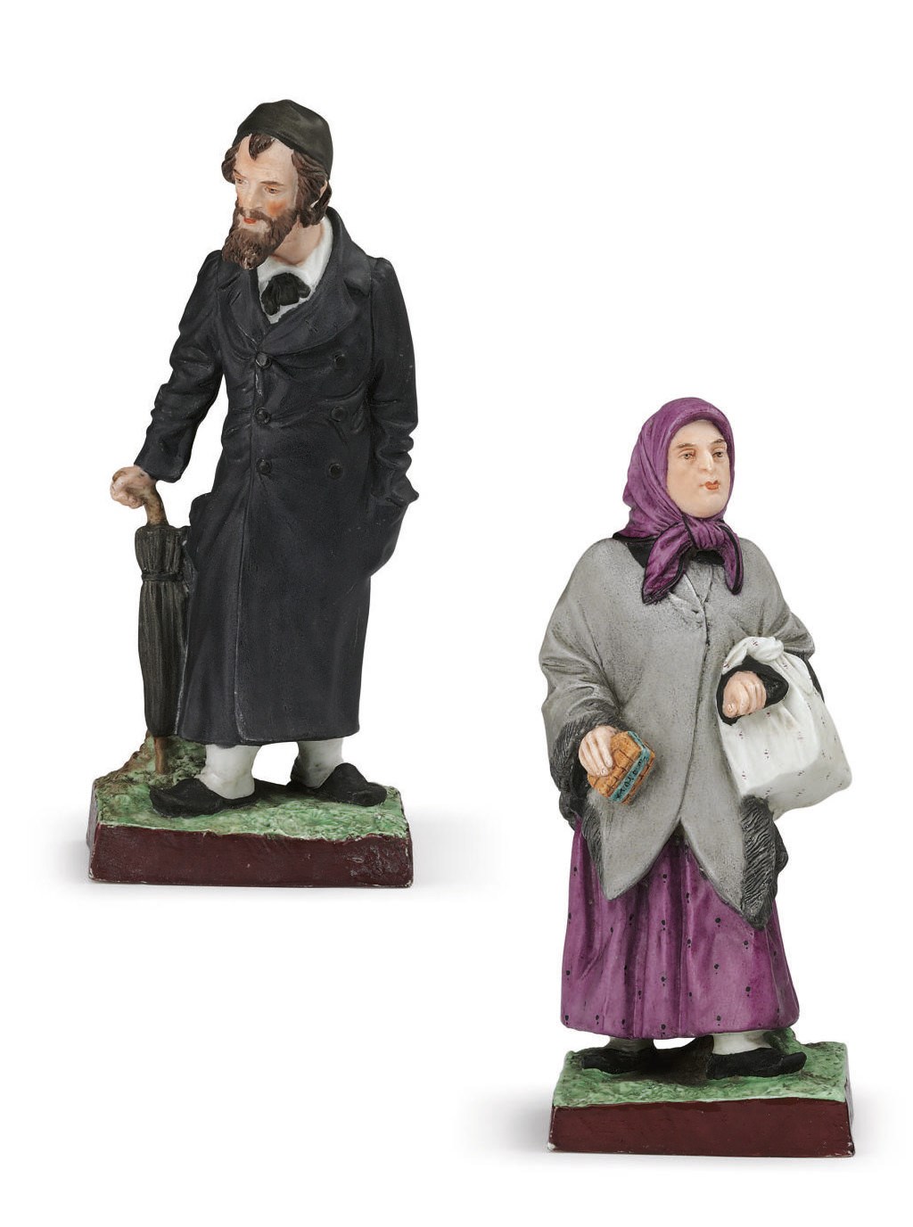 A Porcelain Figure of a Jew and a Figure of an Old Jewess