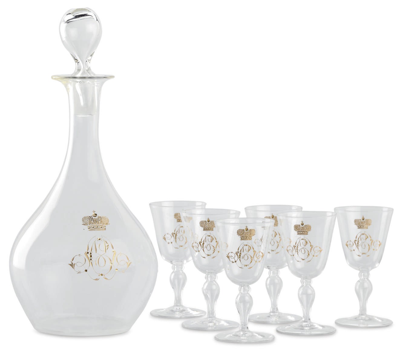 A Colorless Glass Liqueur Set
