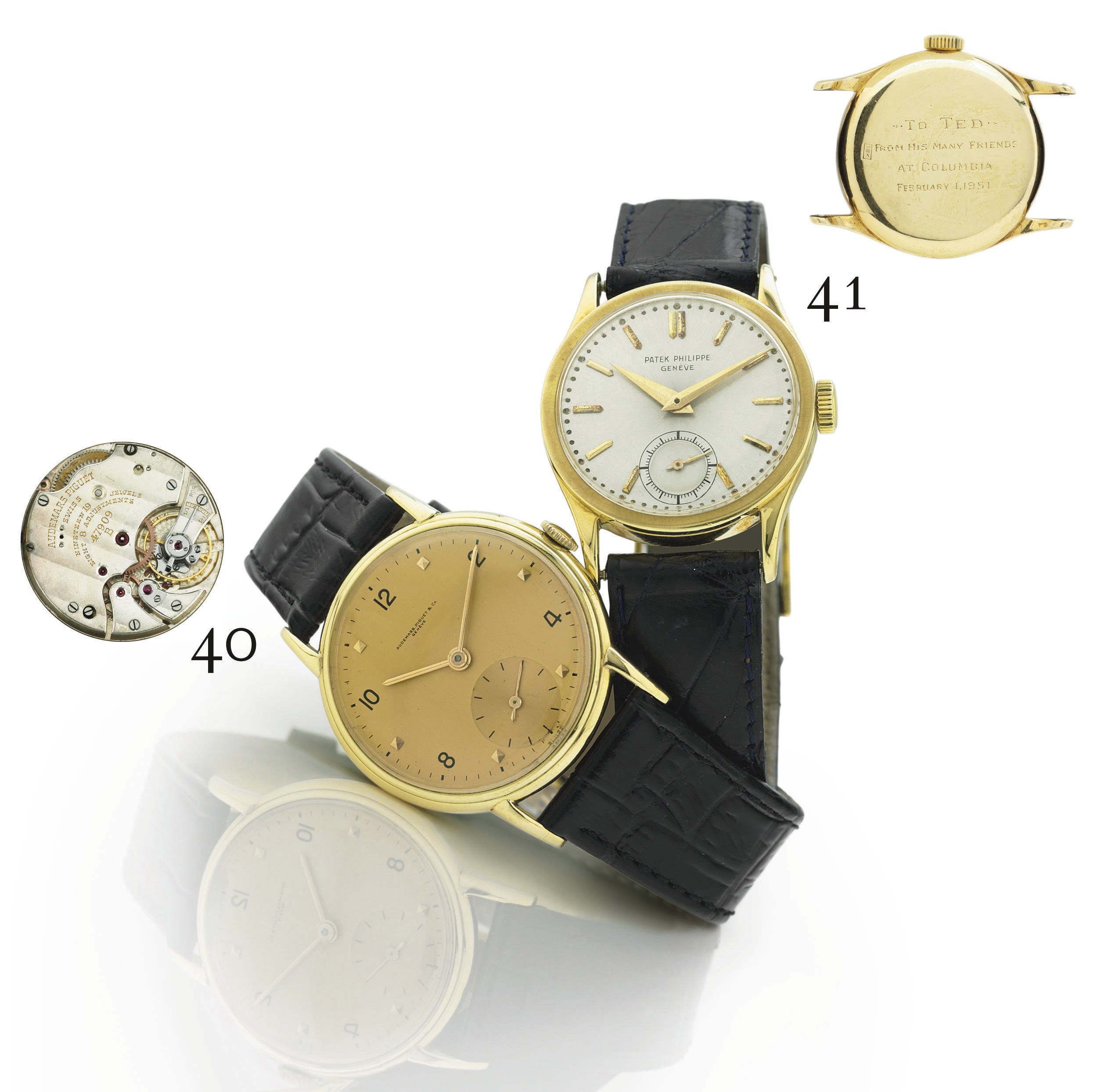 PATEK PHILIPPE.  AN 18K GOLD WRISTWATCH