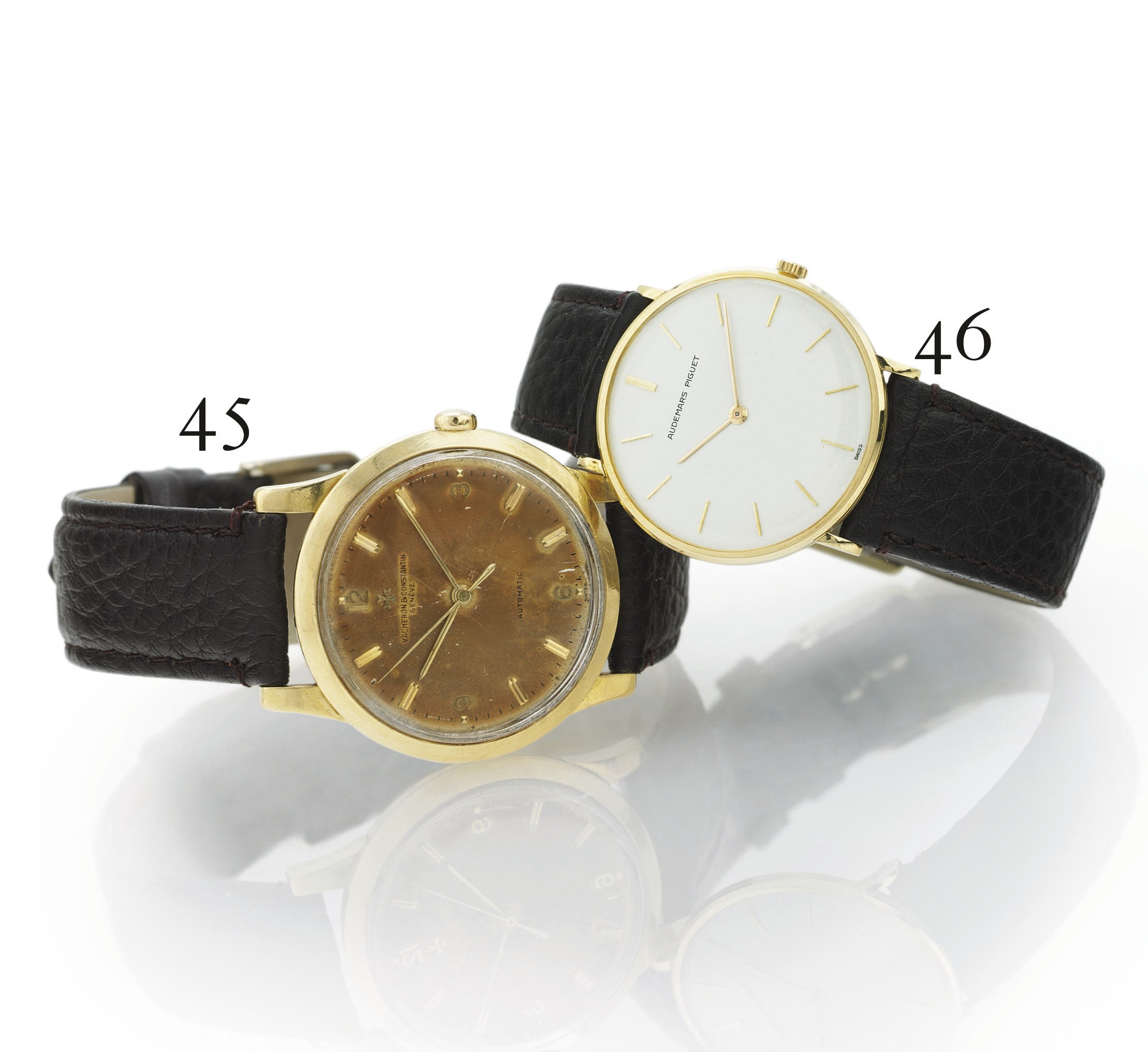 AUDEMARS PIGUET. AN 18K GOLD ULTRA-THIN WRISTWATCH