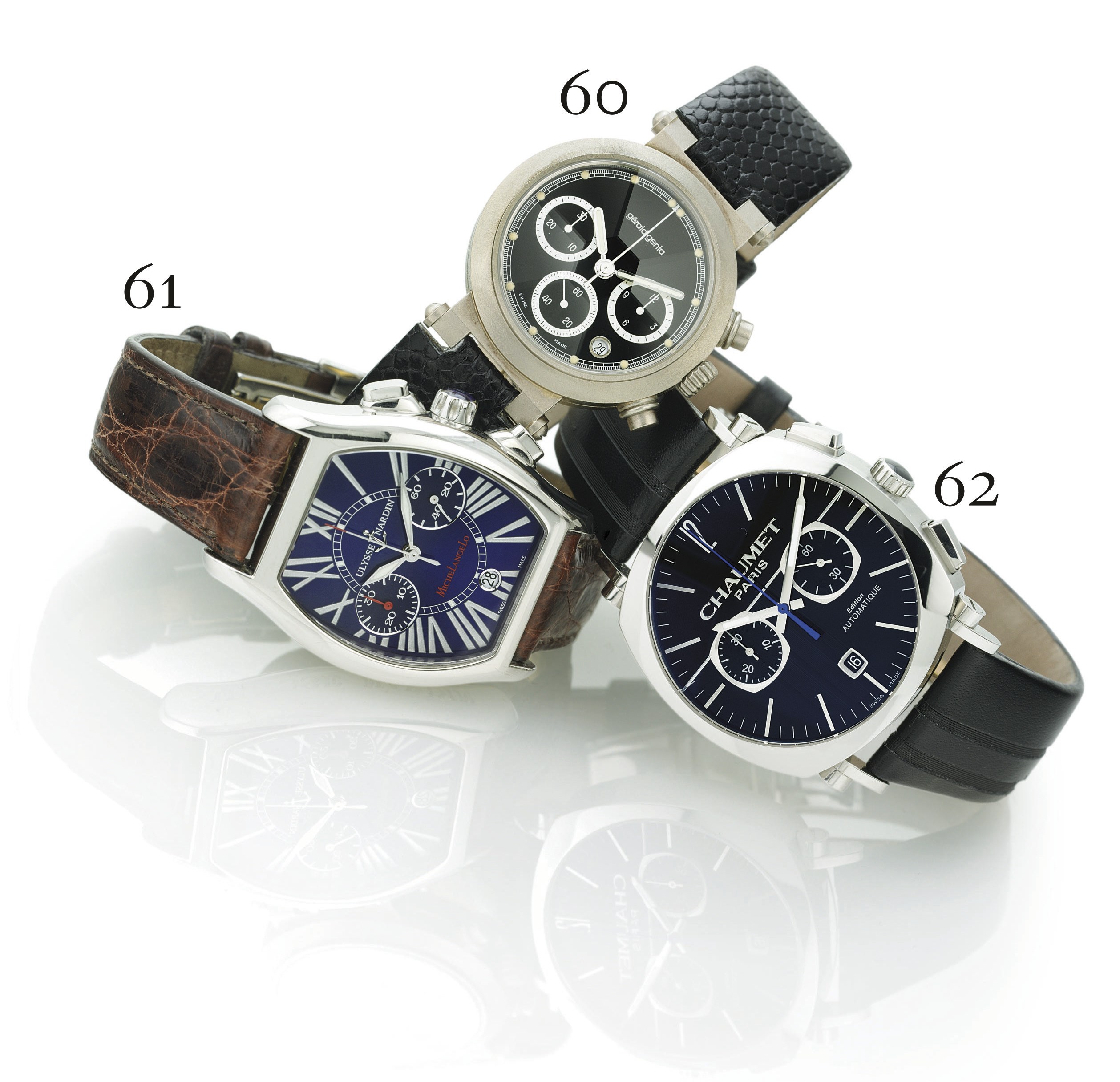 ULYSSE NARDIN.  AN OVERSIZED STAINLESS STEEL TONNEAU AUTOMATIC CHRONOGRAPH WRISTWATCH WITH DATE