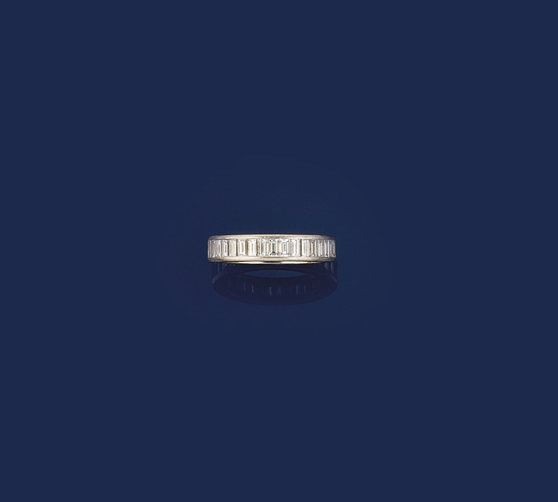 A diamond eternity ring