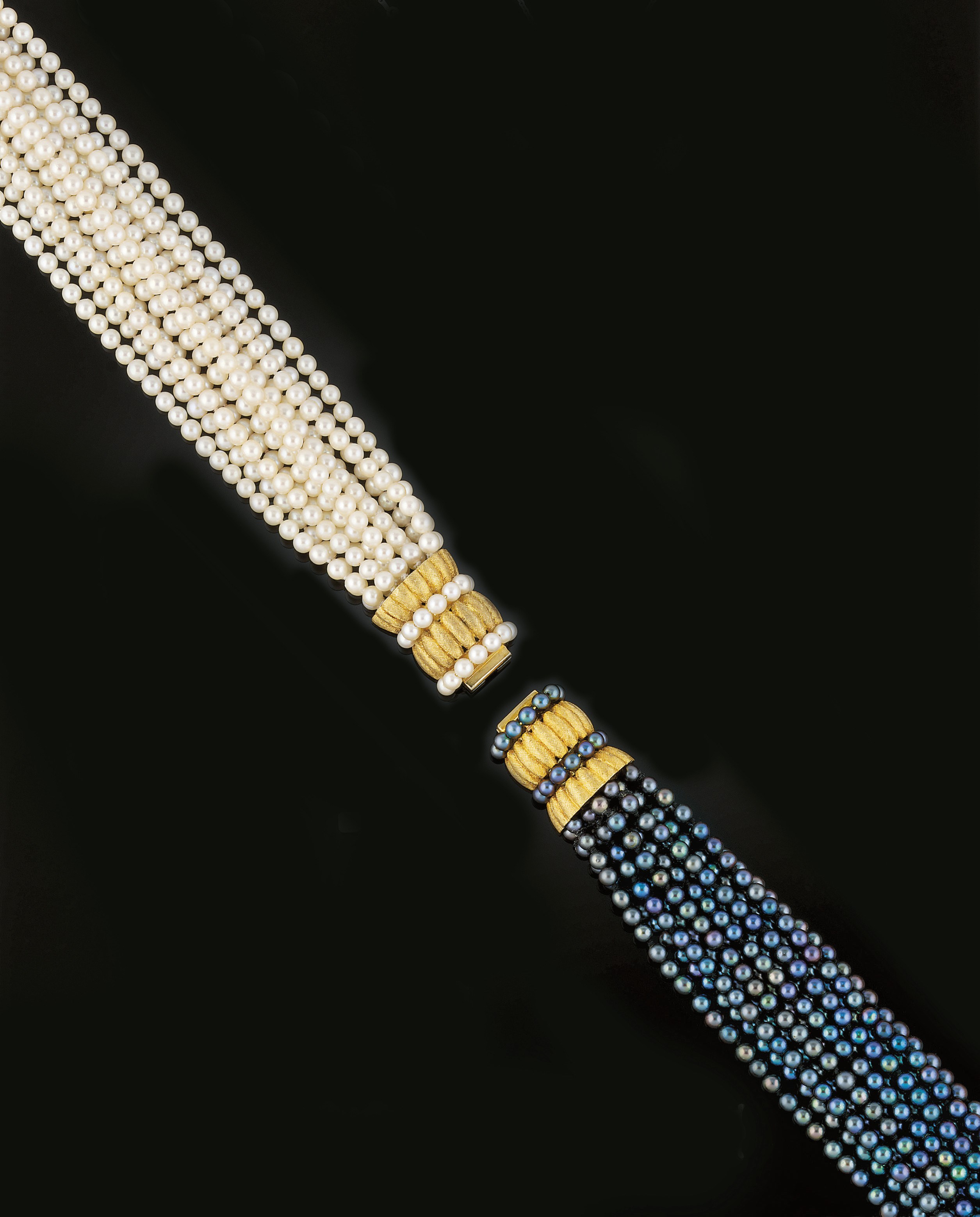 A pair of cultured pearl bracelets, by Verdura