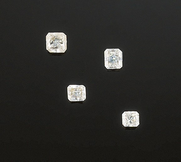 Four unmouted diamonds
