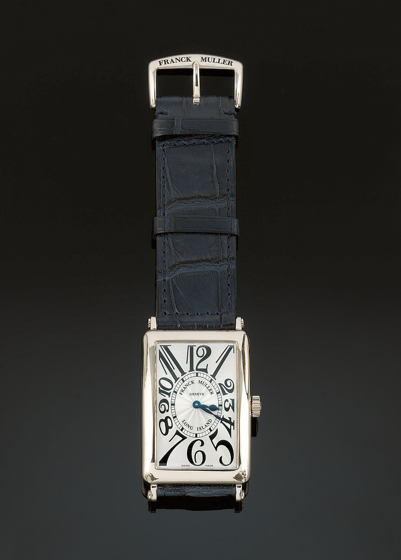 AN 18CT. WHITE GOLD QUARTZ "LONG ISLAND" WRISTWATCH, BY FRANCK MULLER