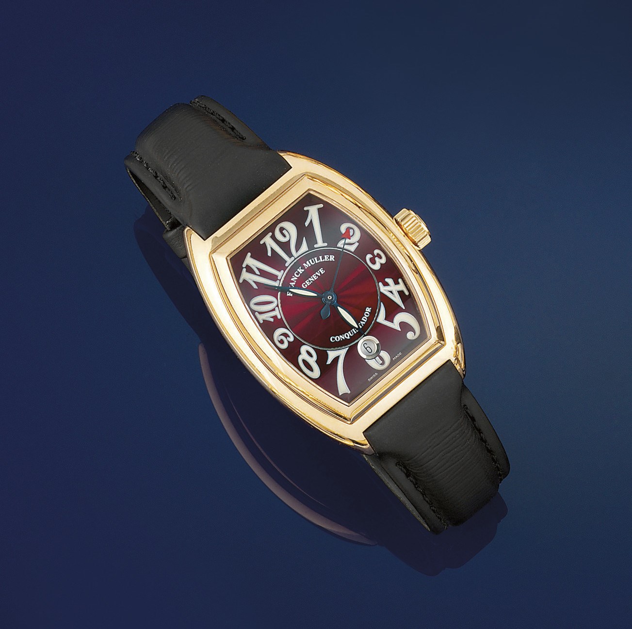 AN 18CT. GOLD AUTOMATIC "CONQUISTADOR" WRISTWATCH, BY FRANCK MULLER